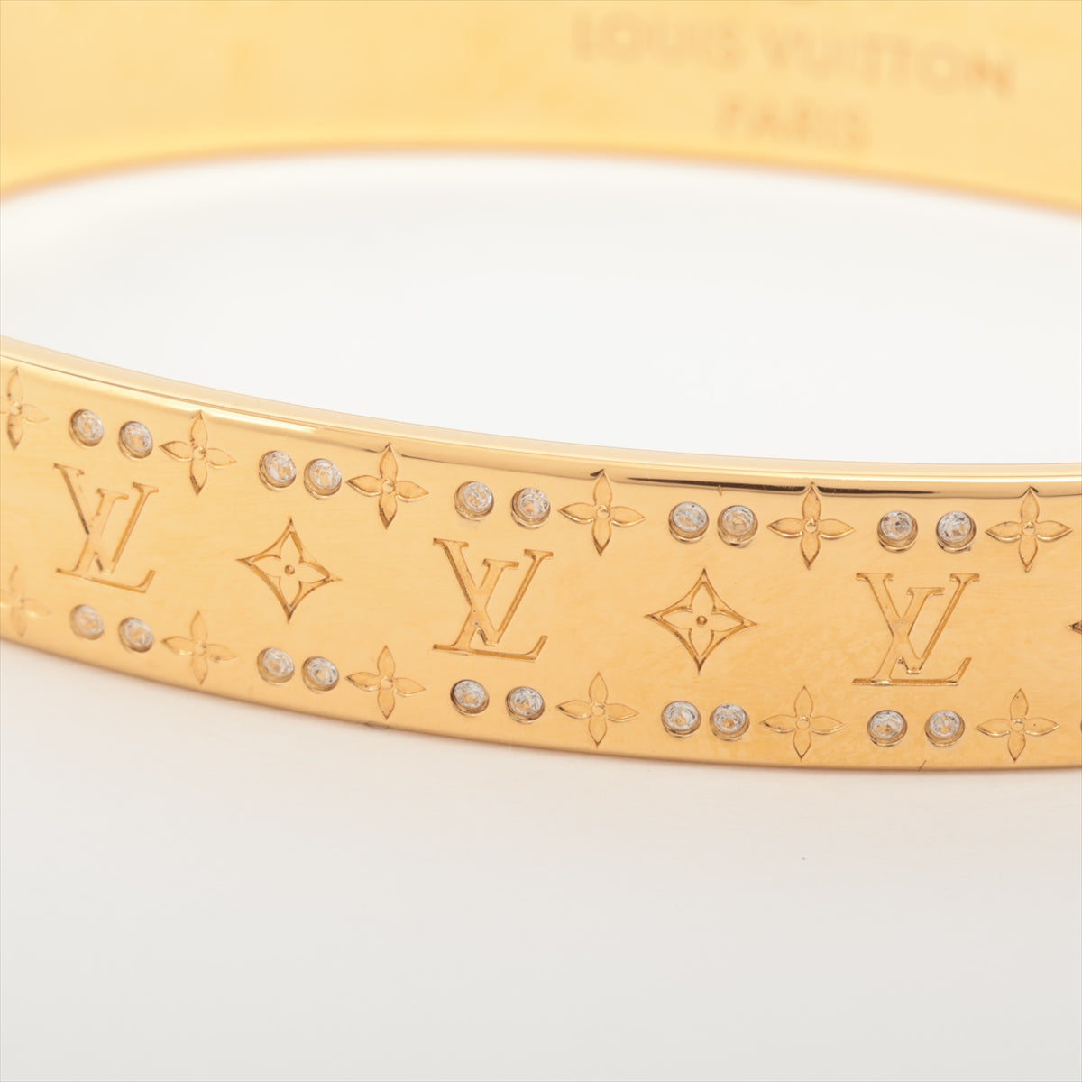 Louis Vuitton M64860 Ridge Bracelet Nanogram Strass LE0251 Bangle GP  G