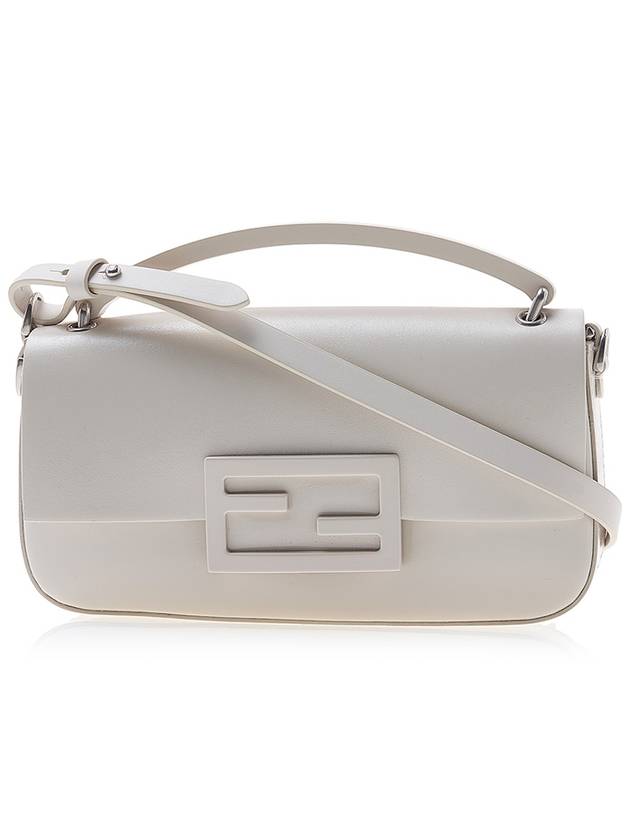 Luxury Fendi Baguette Phone Pouch Cross Bag White