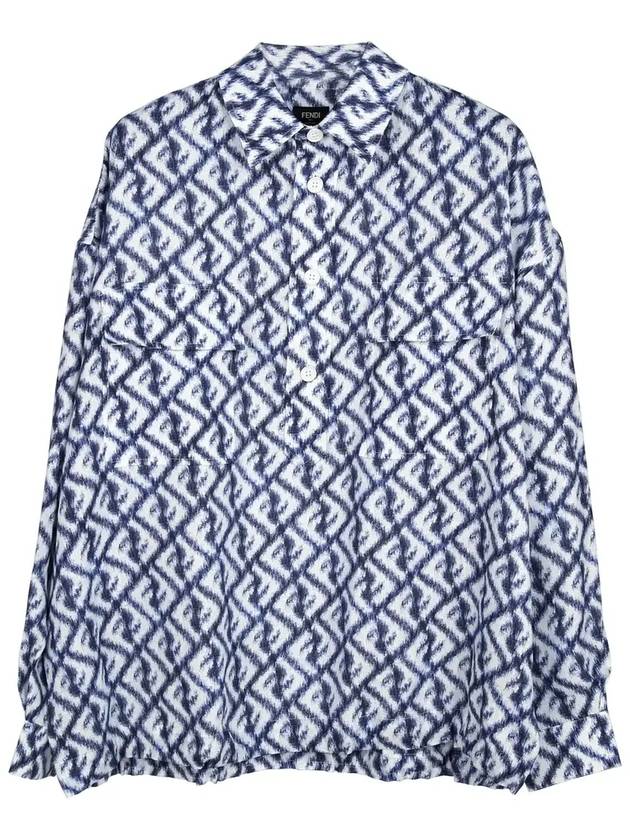 Luxury Fendi Linen Long Sleeve Shirt