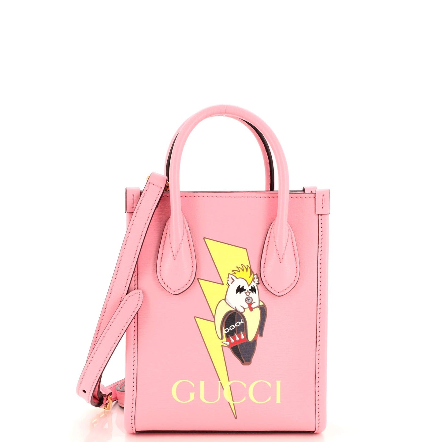 Luxury Gucci Trending 2025 Vertical Tote Printed Leather Mini