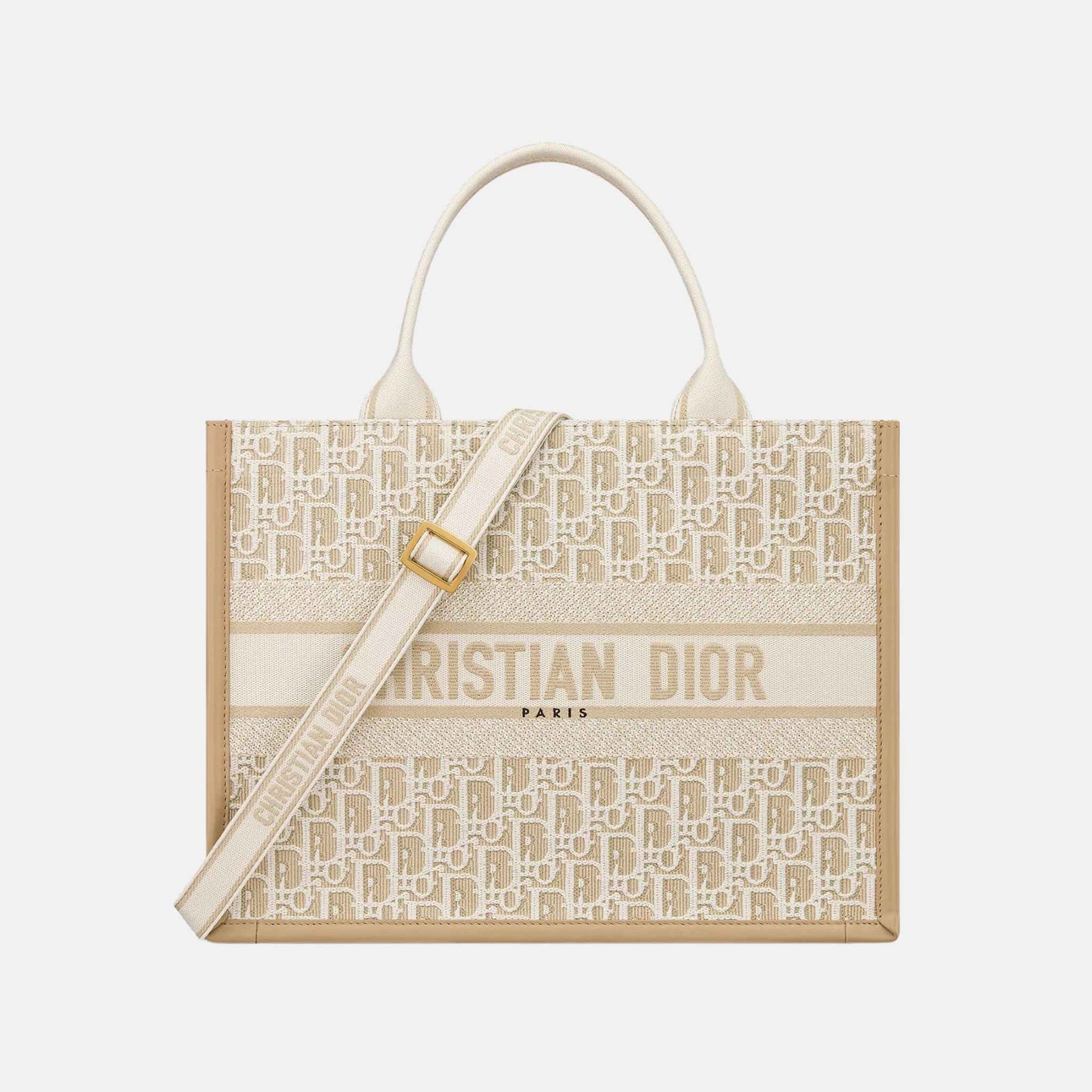 Medium Book Tote Luxury DiorOblique Embroidery And Calfskin