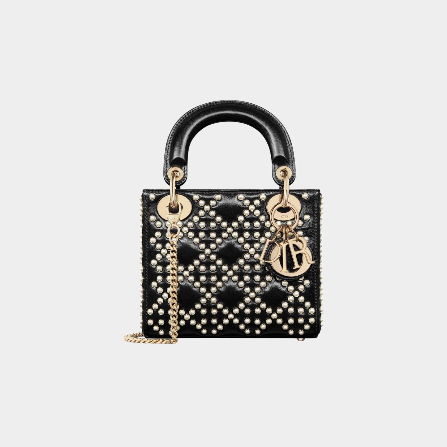 Mini Lady Luxury Dior Bag Black Crinkle Effect