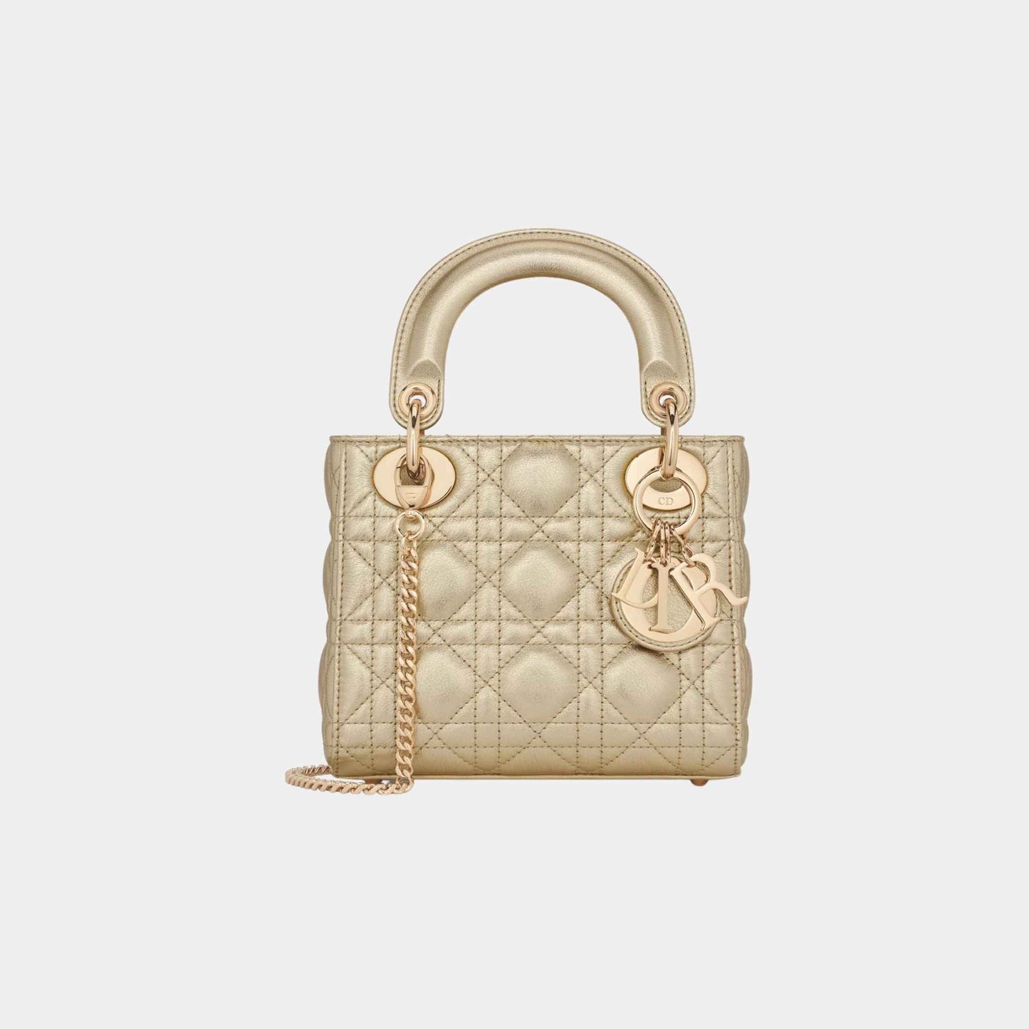 Mini Lady Luxury Dior Bag Metallic Gold-Tone