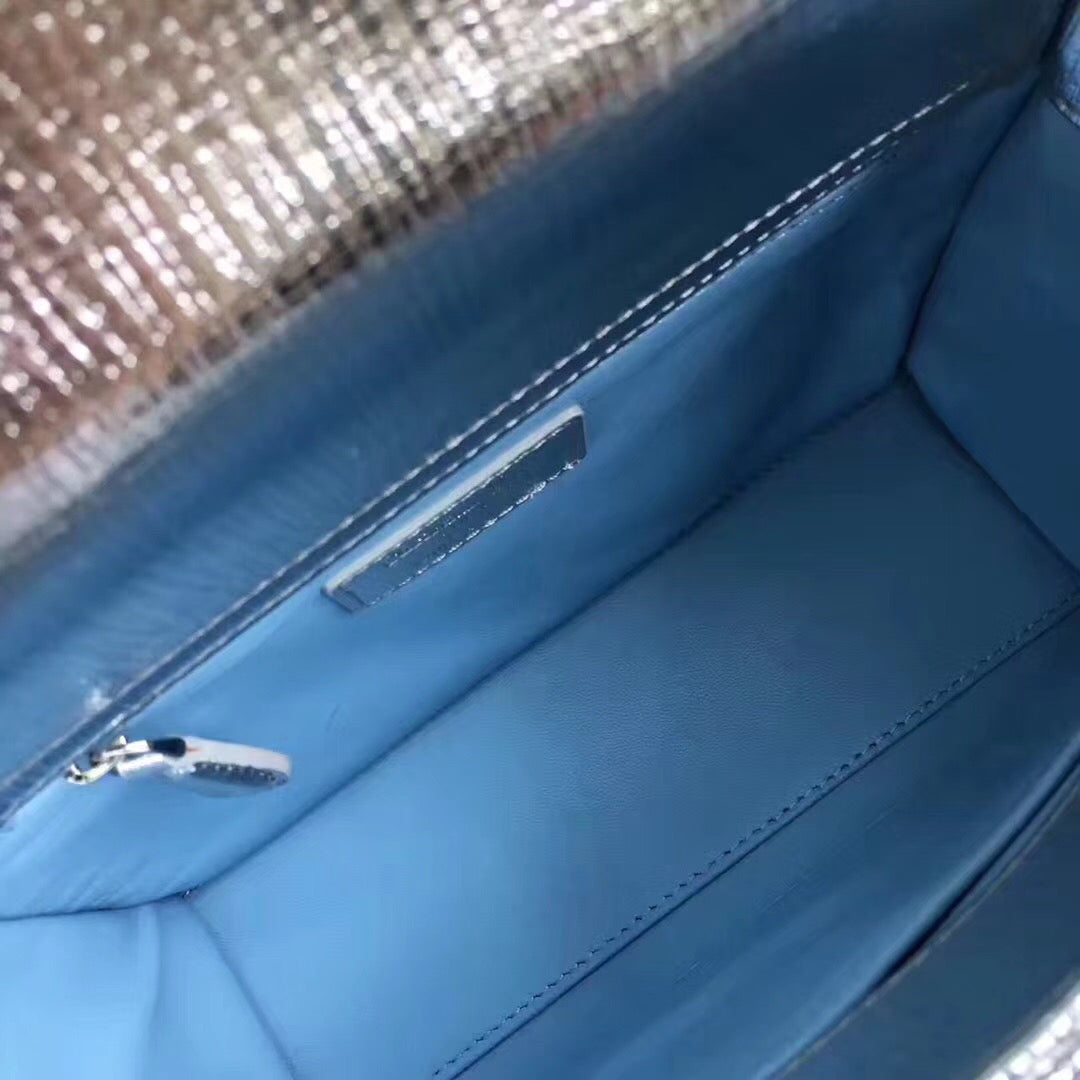Luxury DiorMy Lady Luxury DiorBag In Silver Grained Calfskin