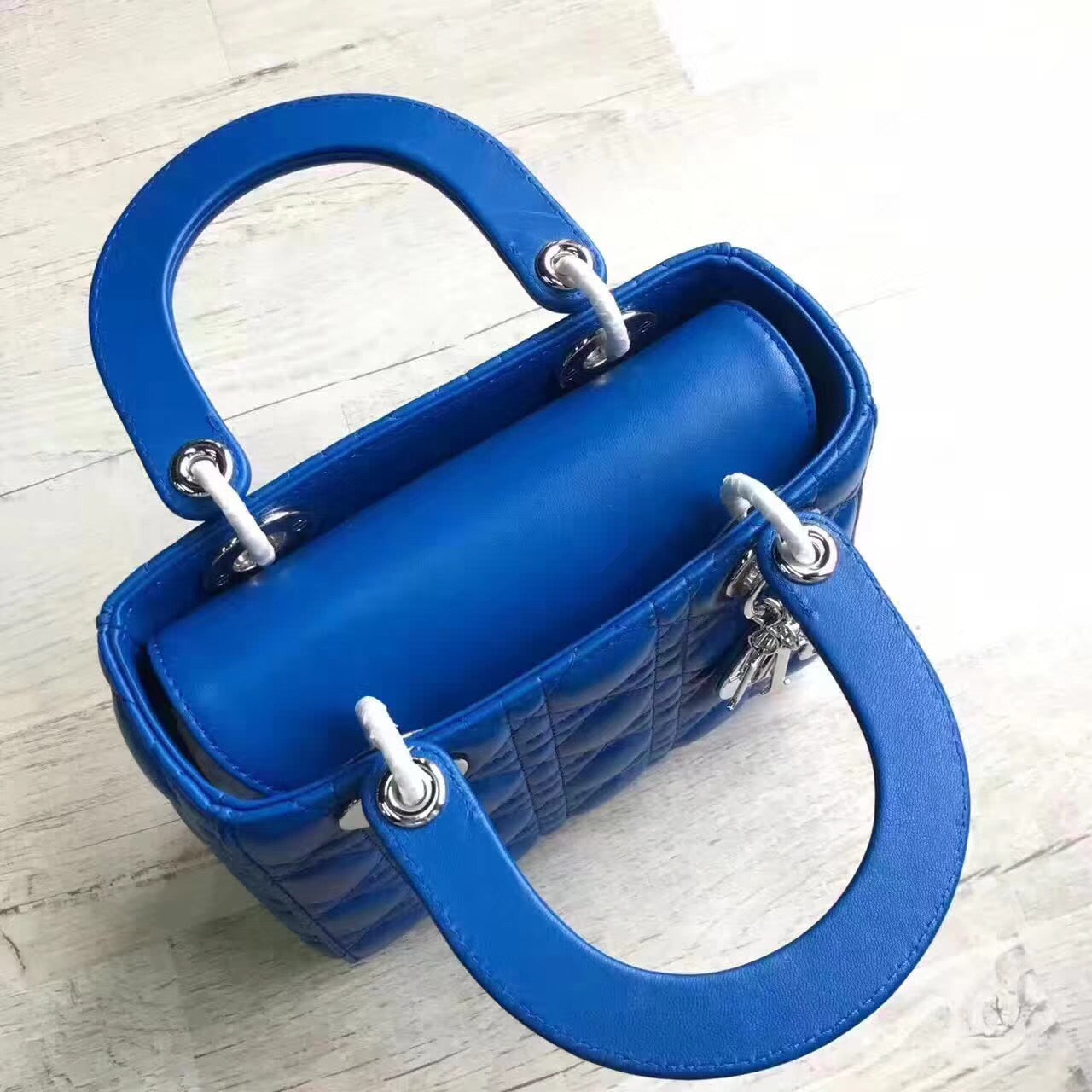 Luxury DiorMy Lady Luxury DiorBag In Blue Lambskin