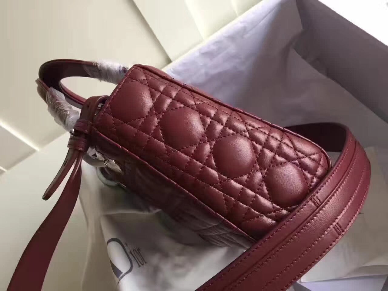 Luxury DiorMy Lady Luxury DiorBag In Bordeaux Lambskin