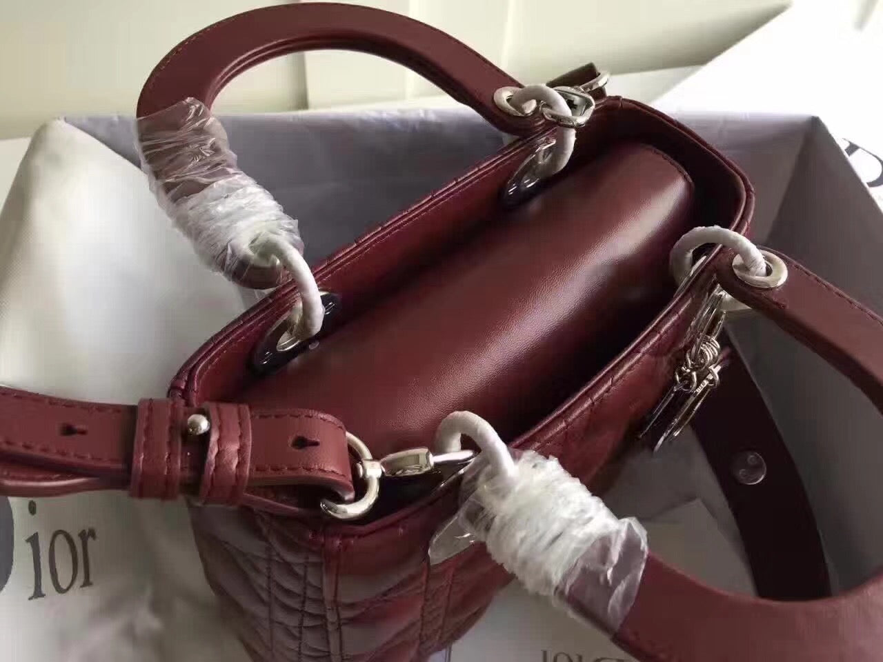 Luxury DiorMy Lady Luxury DiorBag In Bordeaux Lambskin