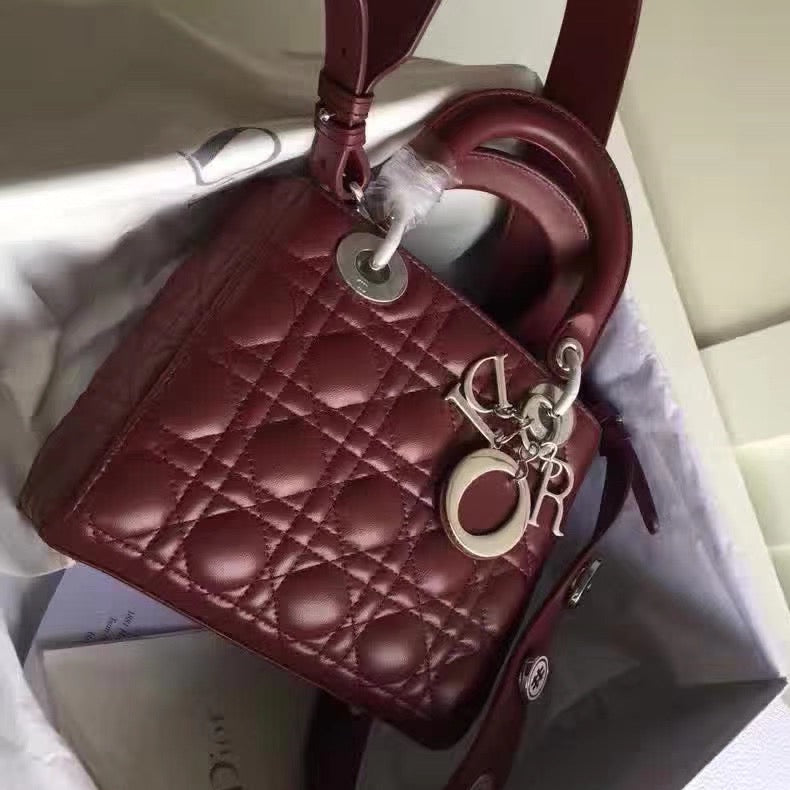 Luxury DiorMy Lady Luxury DiorBag In Bordeaux Lambskin