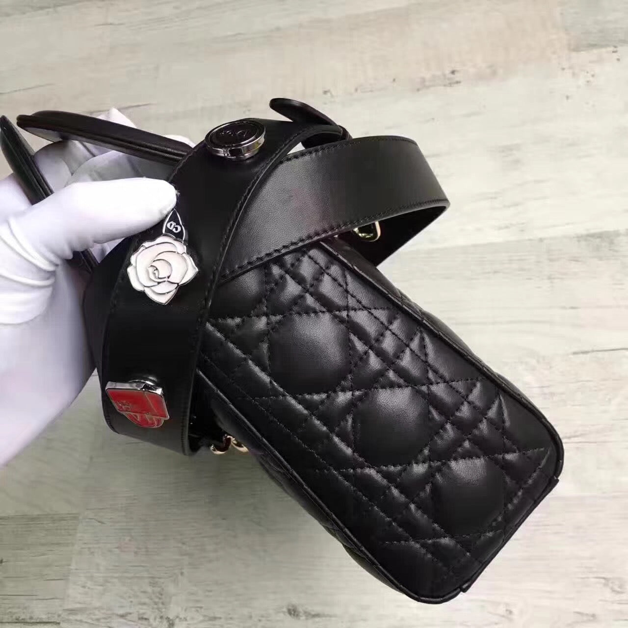 Luxury DiorMy Lady Luxury DiorBag In Black Lambskin