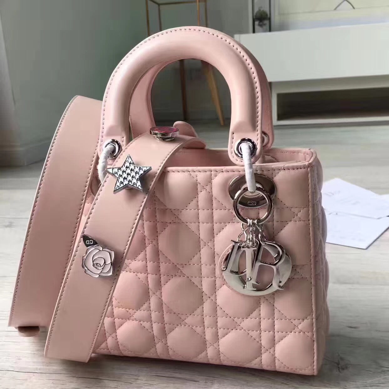 Luxury DiorMy Lady Luxury DiorBag In Pink Lambskin