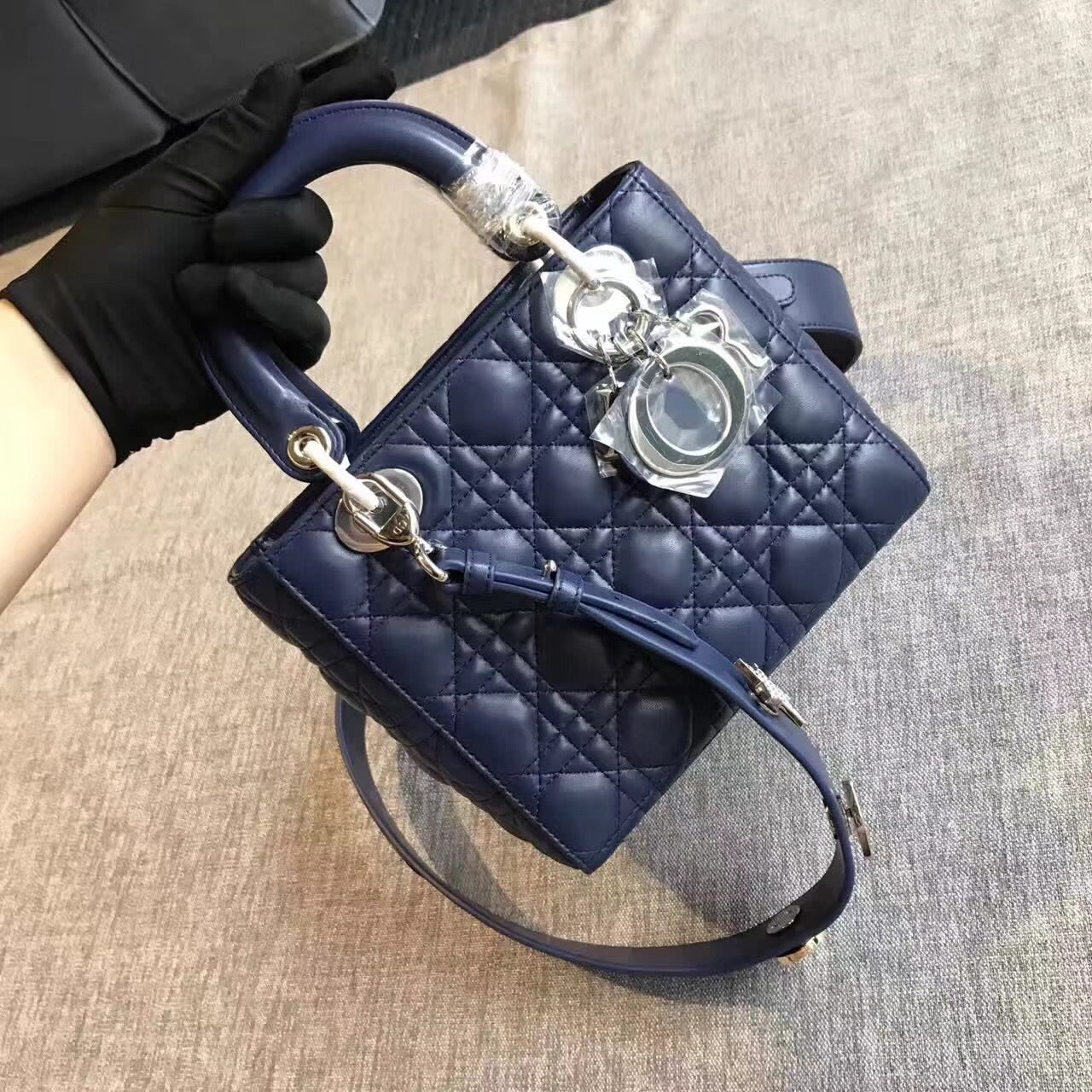 Luxury DiorMy Lady Luxury DiorBag In Sapphire Lambskin