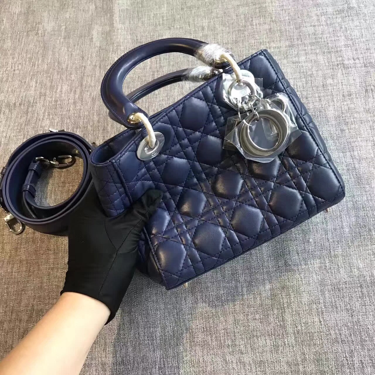 Luxury DiorMy Lady Luxury DiorBag In Sapphire Lambskin