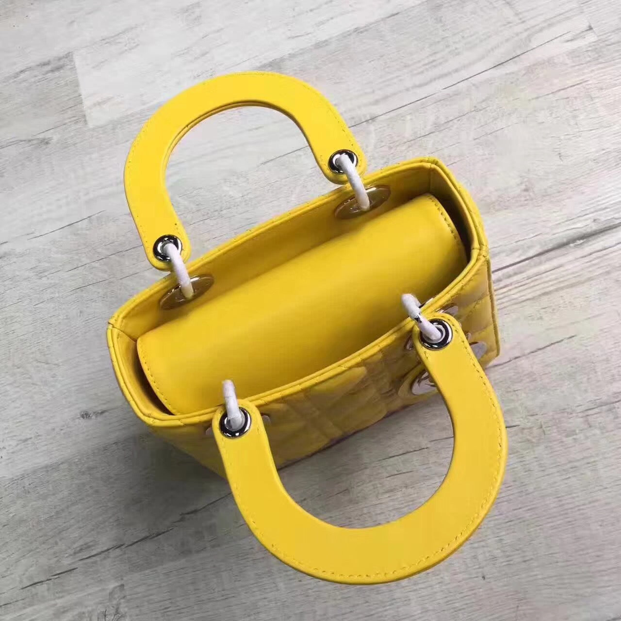 Luxury DiorMy Lady Luxury DiorBag In Yellow Lambskin