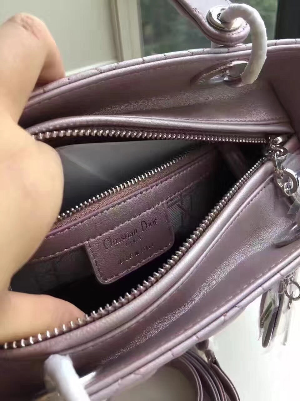 Luxury DiorMedium Lady Luxury DiorBag In Champagne Lambskin