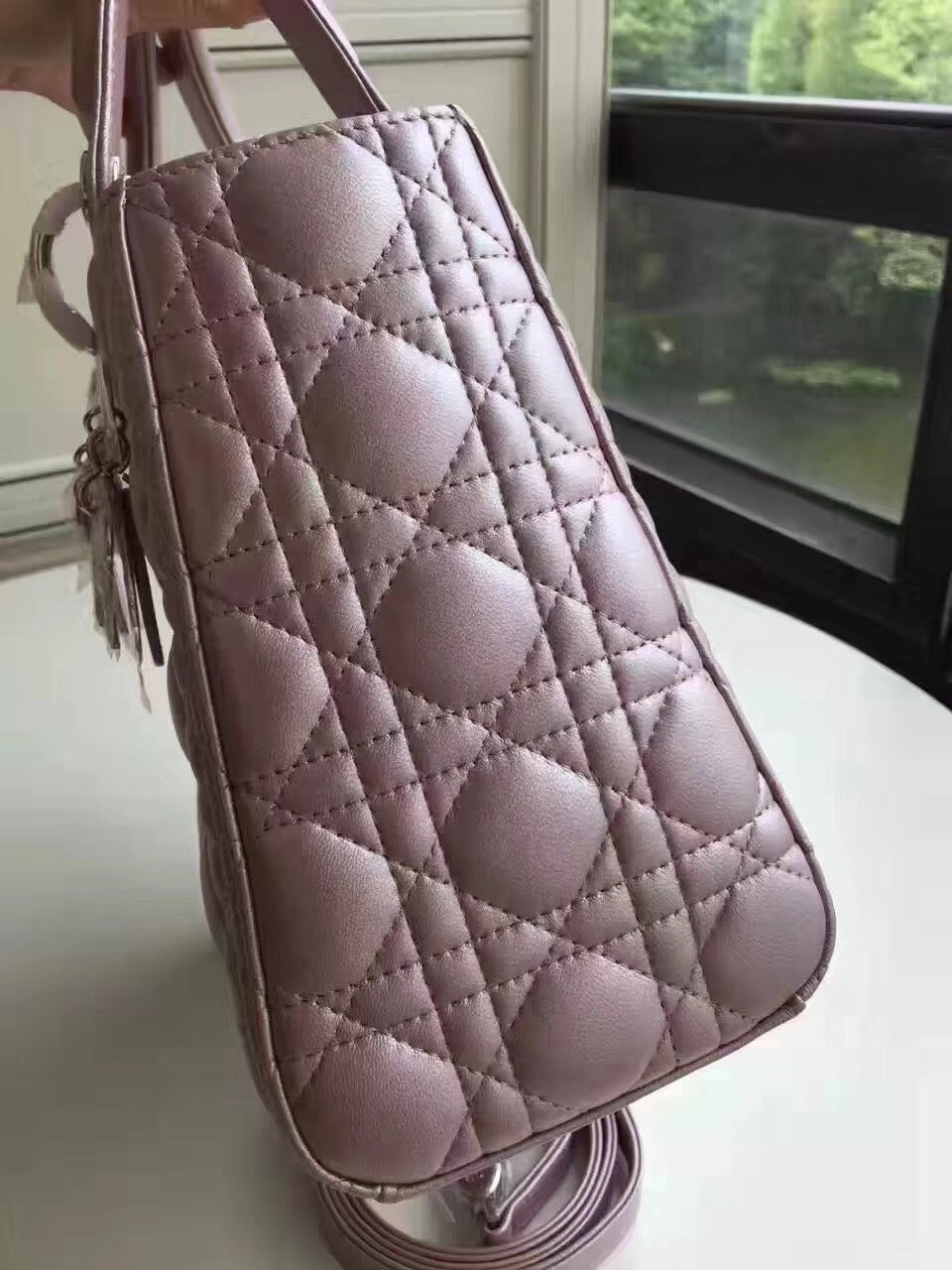 Luxury DiorMedium Lady Luxury DiorBag In Champagne Lambskin
