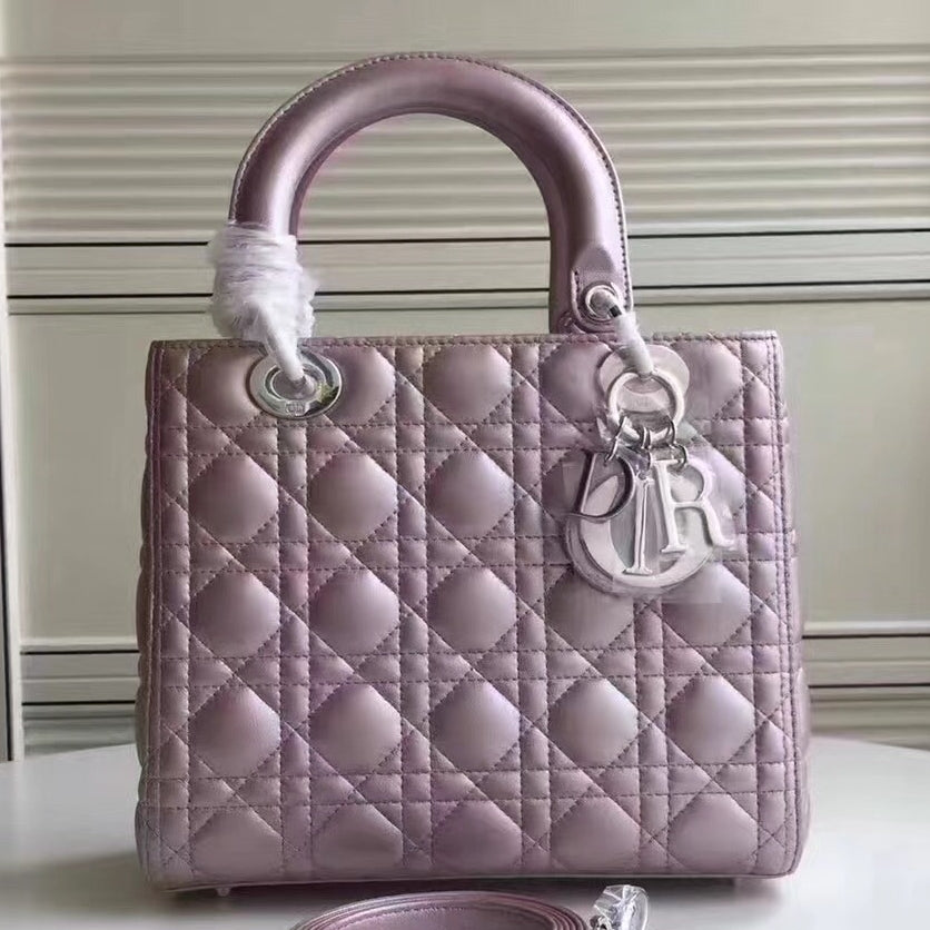 Luxury DiorMedium Lady Luxury DiorBag In Champagne Lambskin