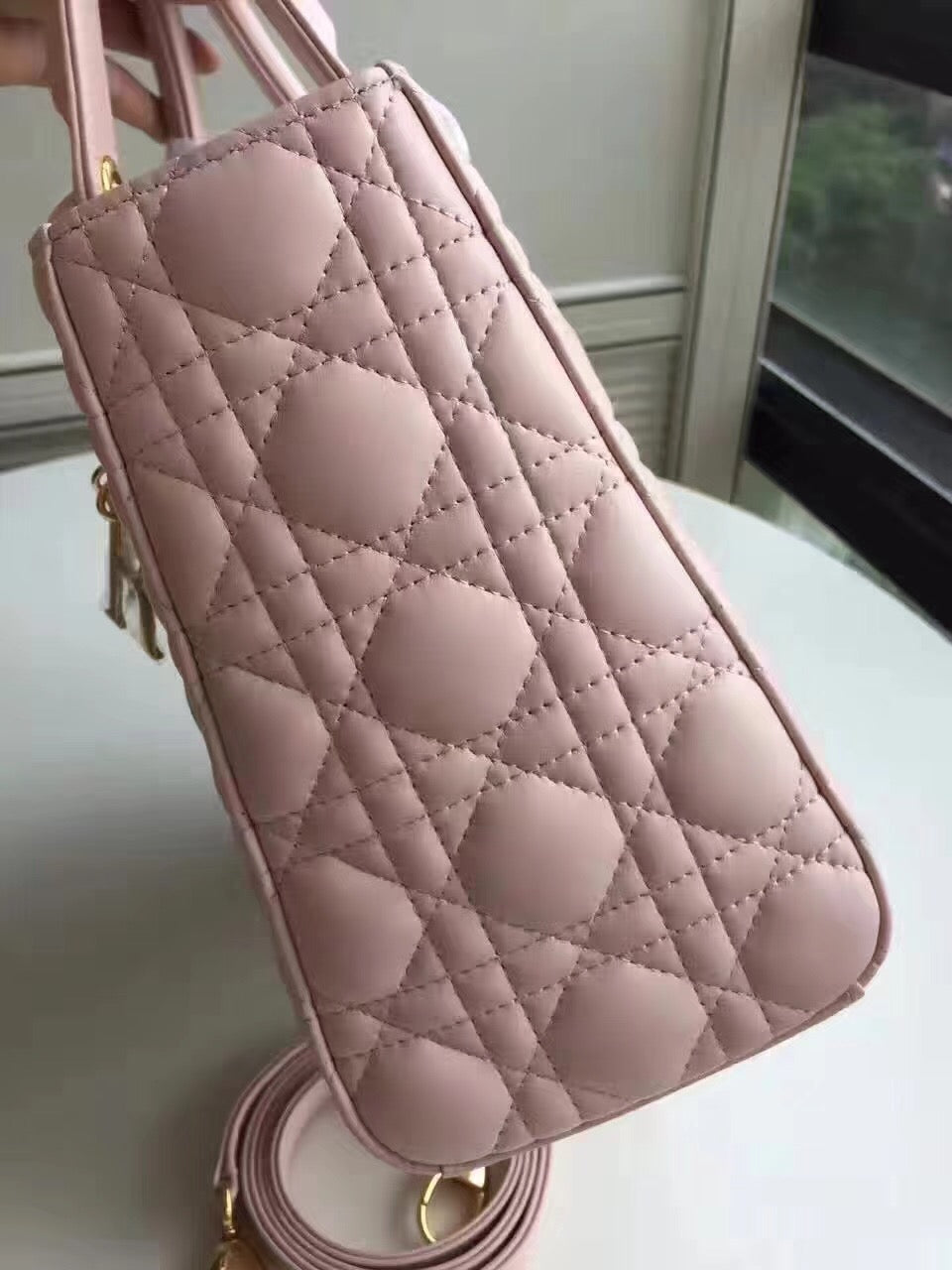Luxury DiorMedium Lady Luxury DiorBag In Pink Lambskin
