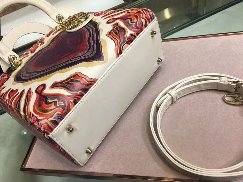 Luxury DiorMedium Lady Luxury DiorBag Printed With Heart