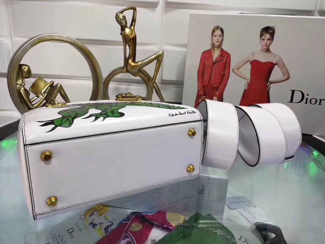 Luxury DiorMedium Lady Luxury DiorBag In Niki De Saint Phalle Print Lizard