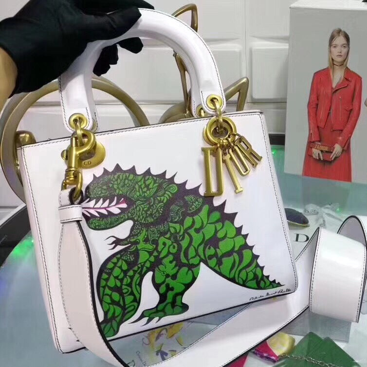 Luxury DiorMedium Lady Luxury DiorBag In Niki De Saint Phalle Print Lizard