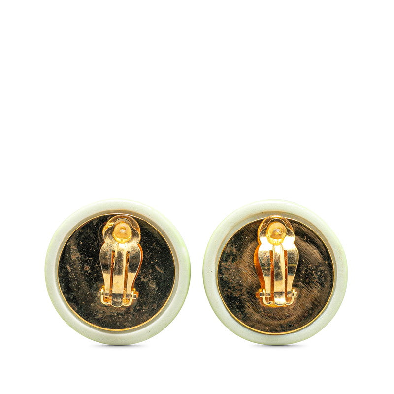 Chanel Vintage Coco Mark Round Earrings