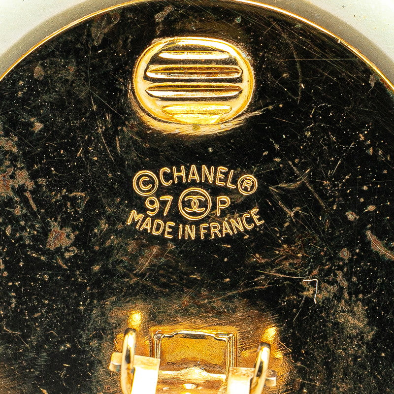 Chanel Vintage Coco Mark Round Earrings