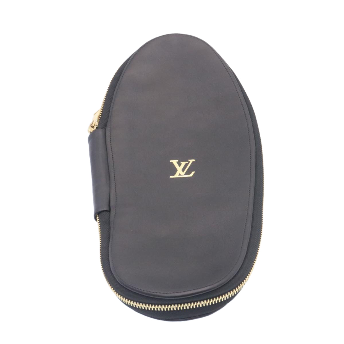 LOUIS VUITTON Supreme Slipper Cover Leather Black LV ds070