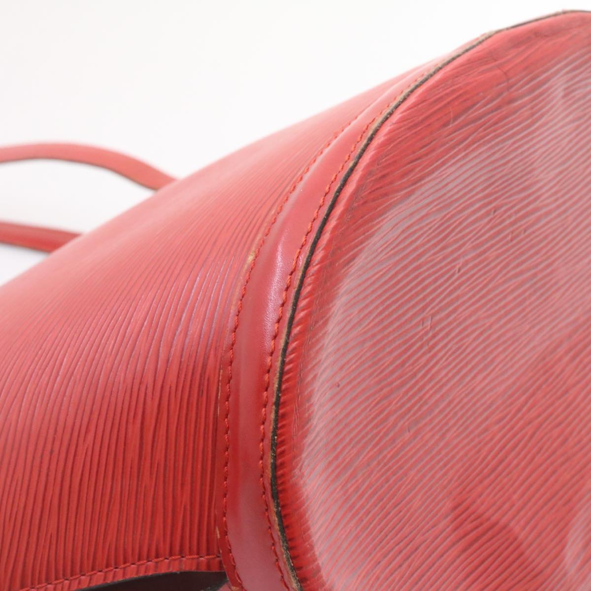 LOUIS VUITTON Epi Sac shopping Tote Bag Red M52267 LV ds176