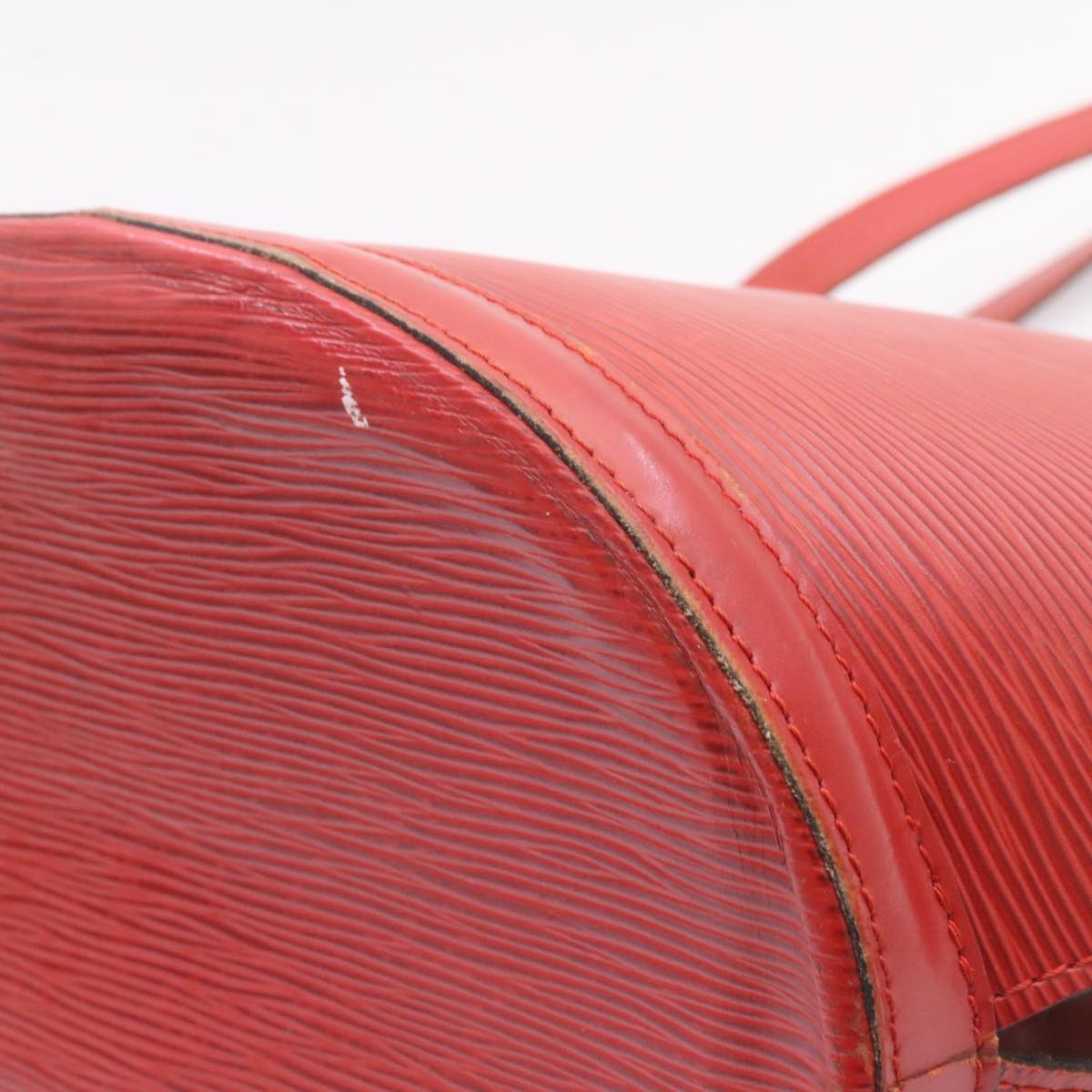 LOUIS VUITTON Epi Sac shopping Tote Bag Red M52267 LV ds176