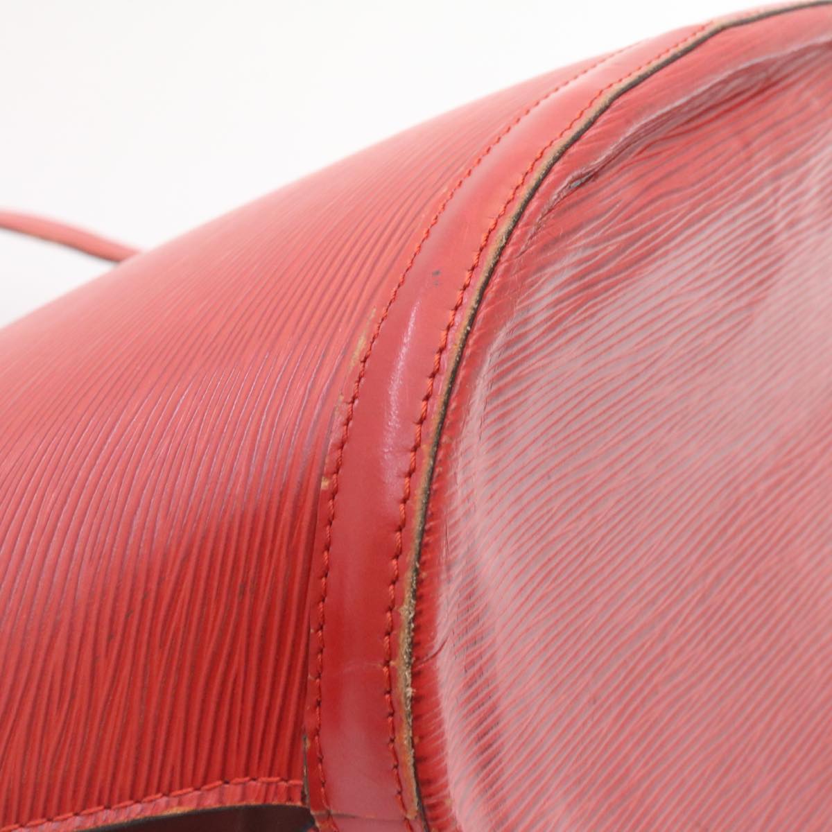 LOUIS VUITTON Epi Sac shopping Tote Bag Red M52267 LV ds176