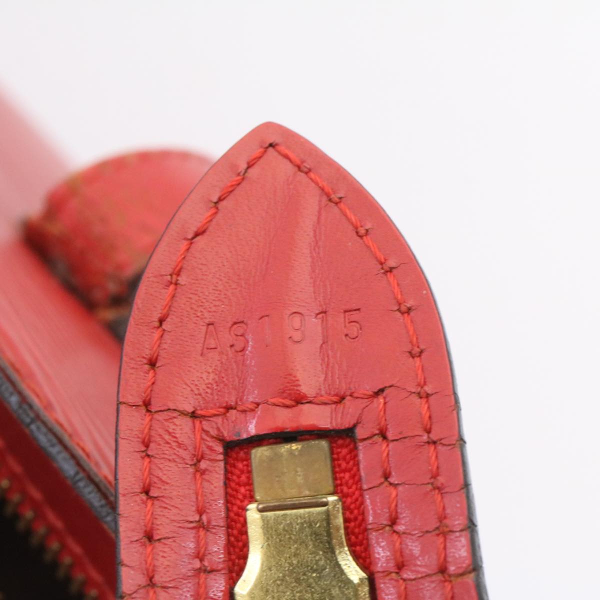 LOUIS VUITTON Epi Sac shopping Tote Bag Red M52267 LV ds176