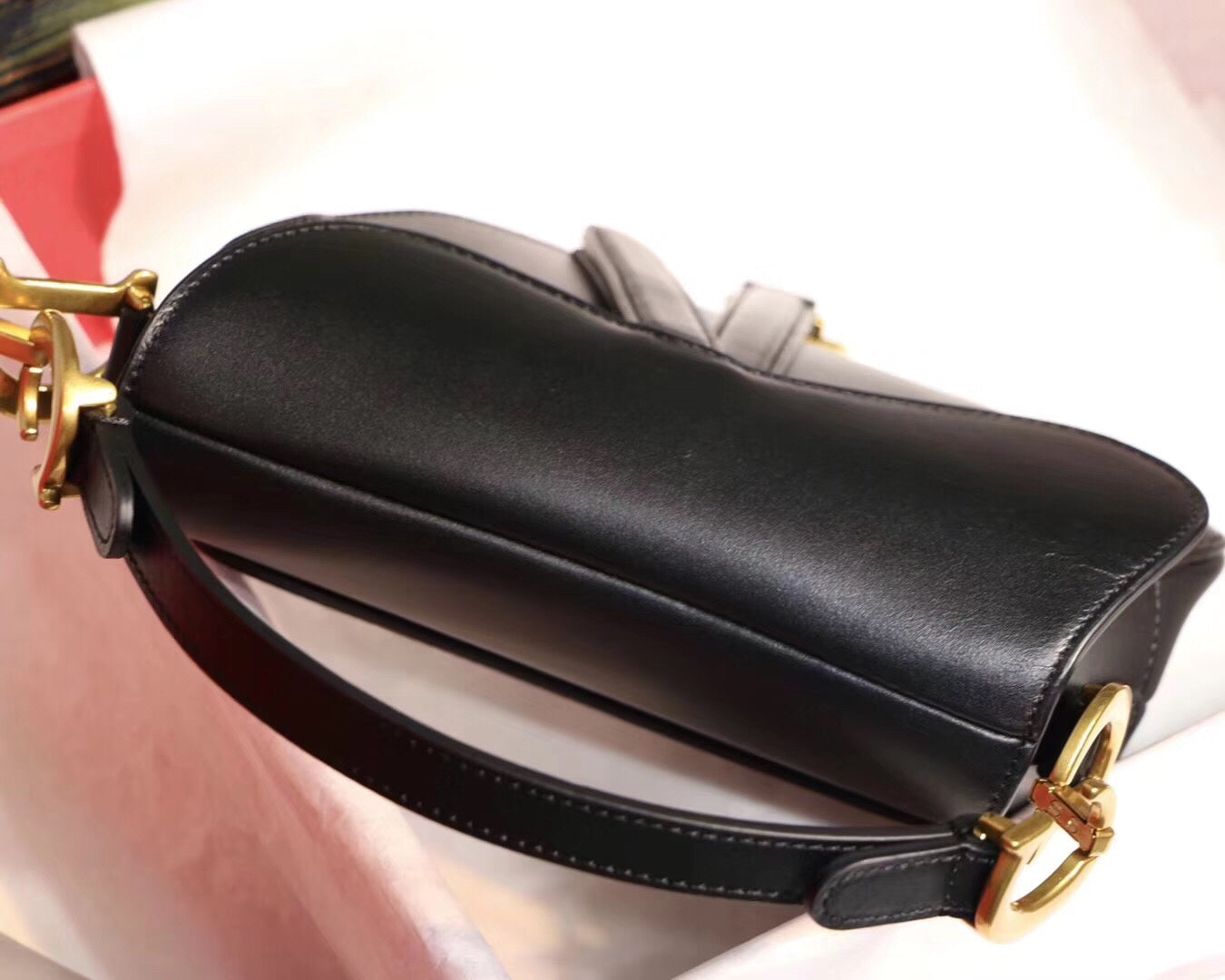 Luxury DiorMini Saddle Bag In Black Calfskin