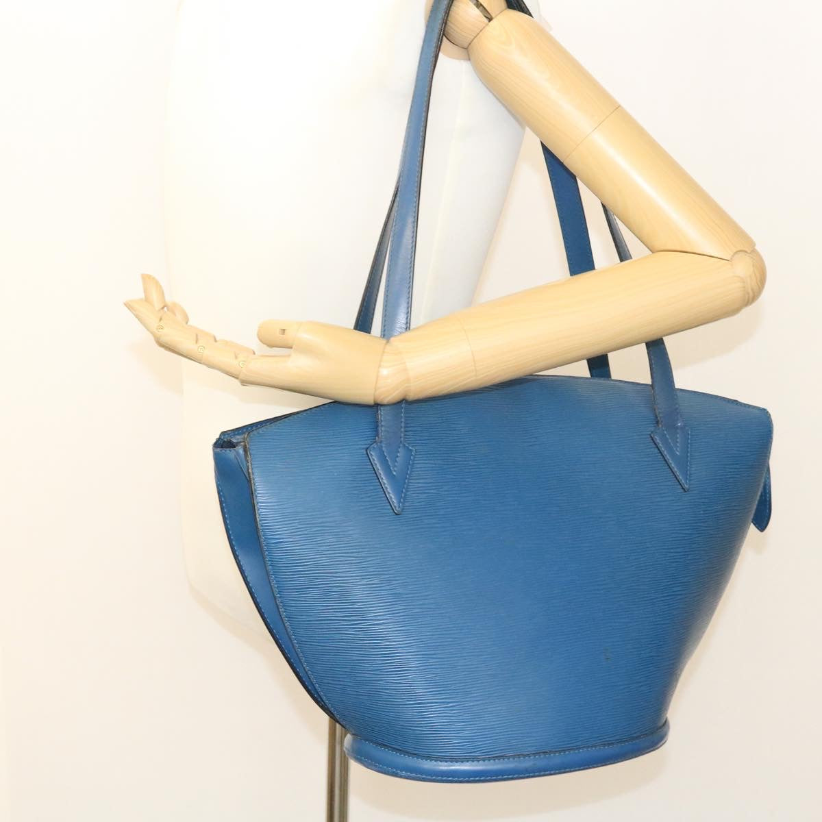 LOUIS VUITTON Epi Saint Jacques Shopping Shoulder Bag Blue M52275 ds220