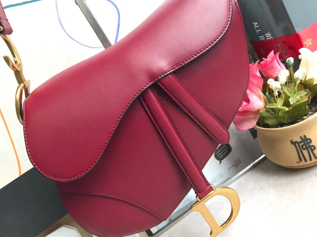 Luxury DiorSaddle Bag In Red Calfskin