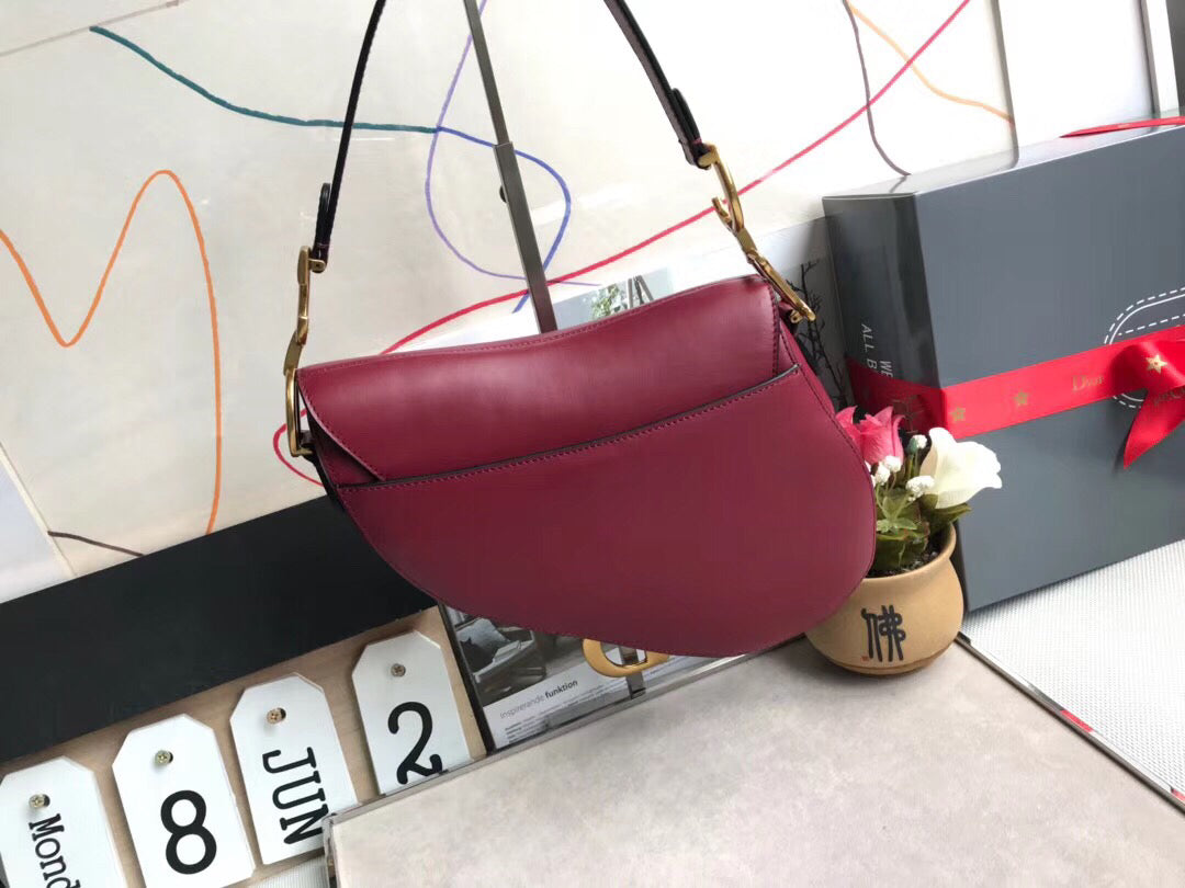Luxury DiorSaddle Bag In Red Calfskin