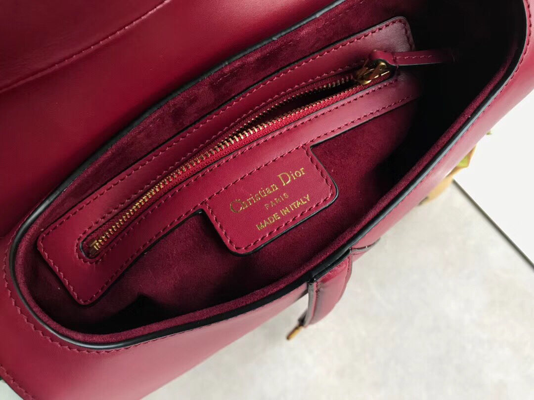 Luxury DiorSaddle Bag In Red Calfskin