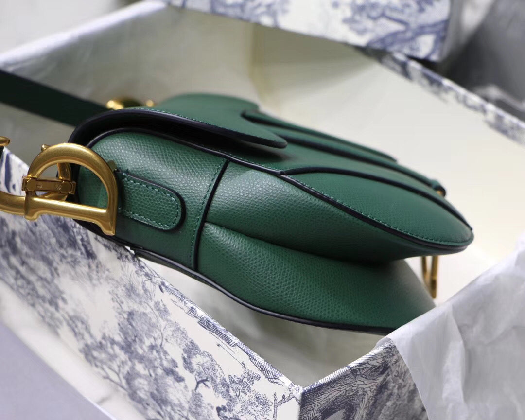 Luxury DiorSaddle Bag In Storm Blue Grained Calfskin