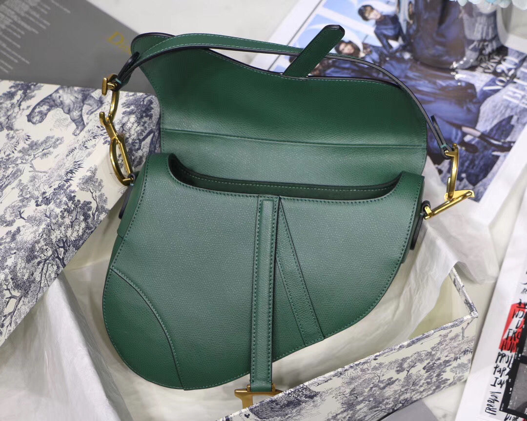 Luxury DiorSaddle Bag In Storm Blue Grained Calfskin