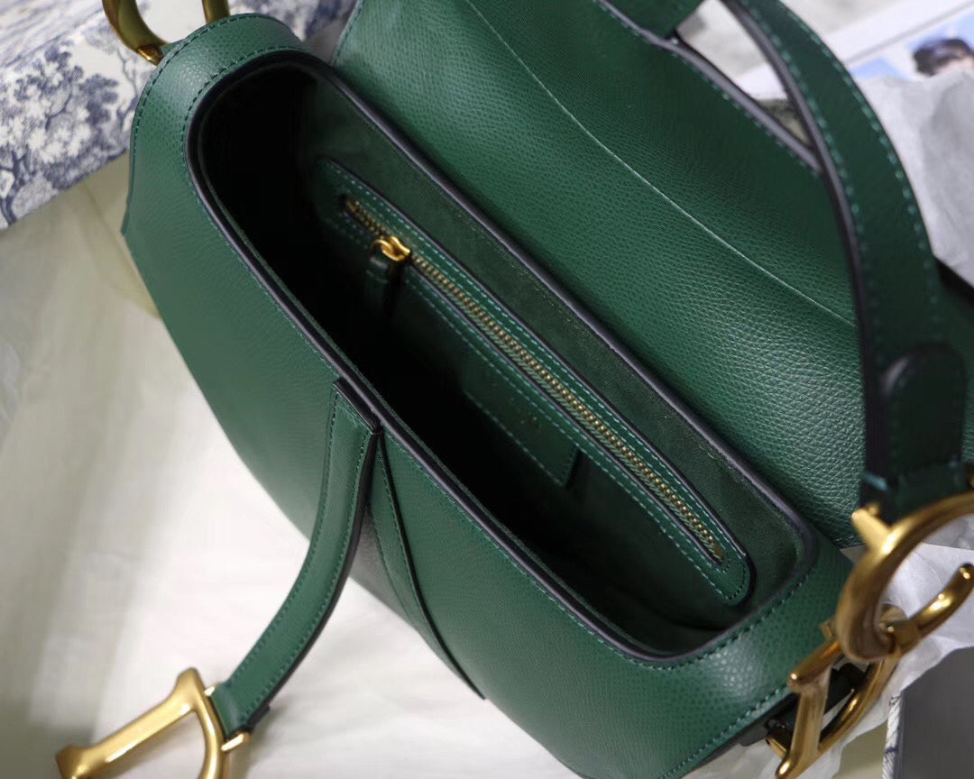 Luxury DiorSaddle Bag In Storm Blue Grained Calfskin