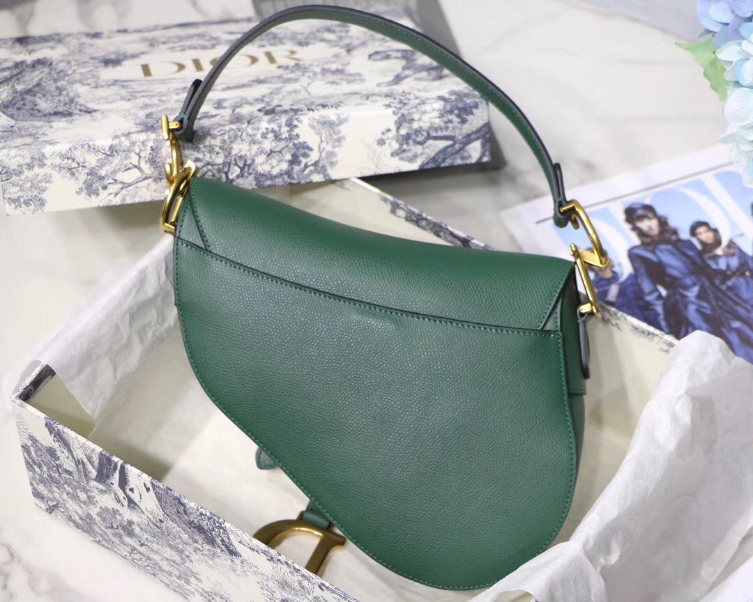 Luxury DiorSaddle Bag In Storm Blue Grained Calfskin