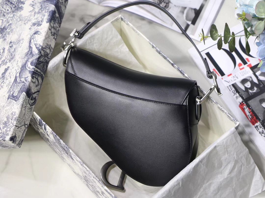 Luxury DiorSaddle Bag In Black Soft Calfskin