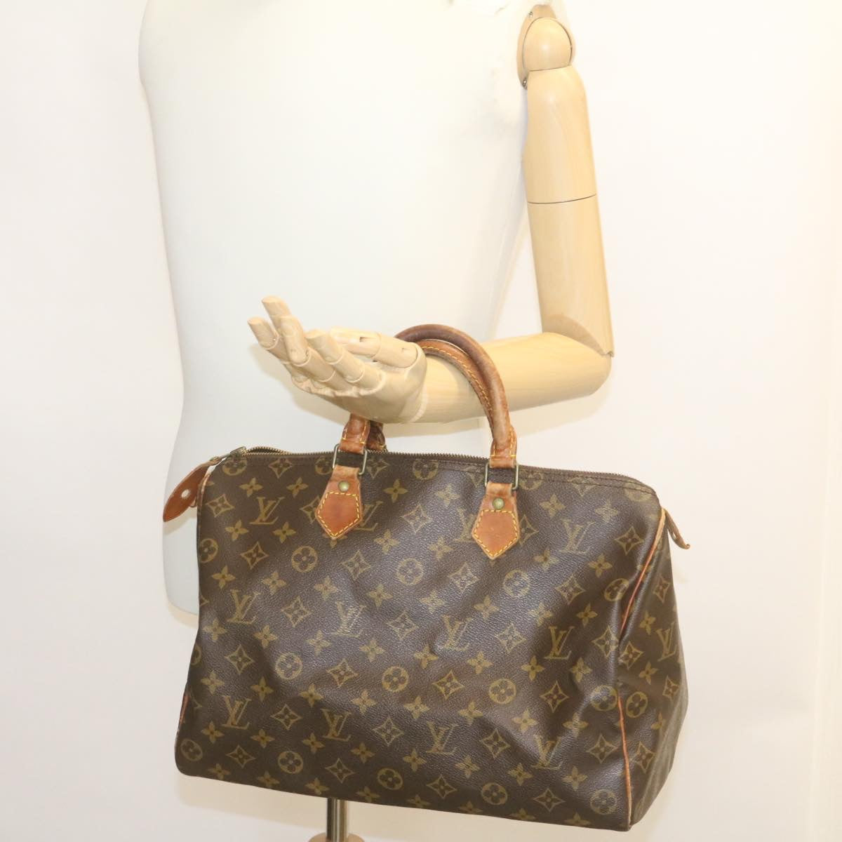 LOUIS VUITTON Monogram Speedy 35 Hand Bag M41524 LV ds377