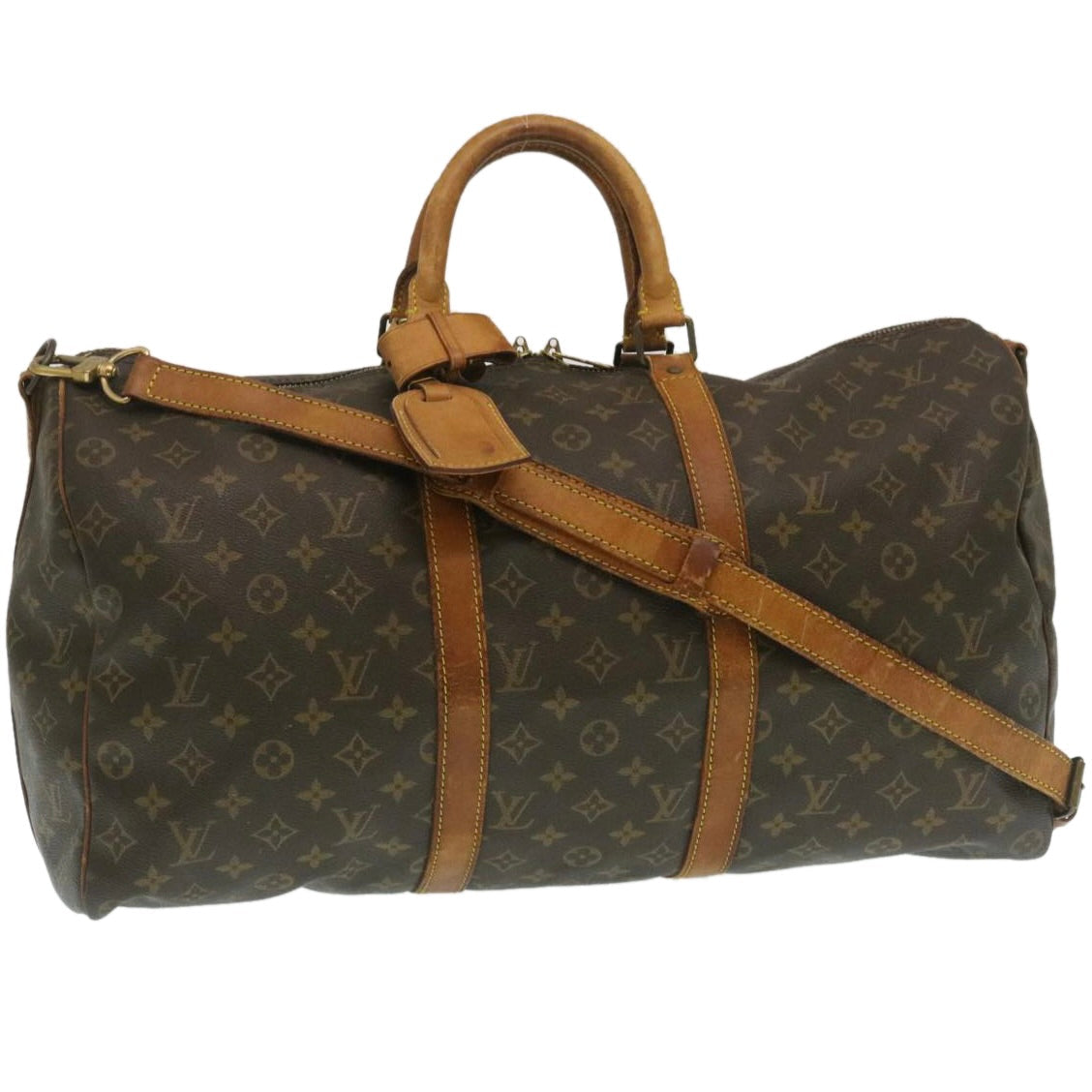 LOUIS VUITTON Monogram Keepall Bandouliere 50 Boston Bag M41416 LV ds429