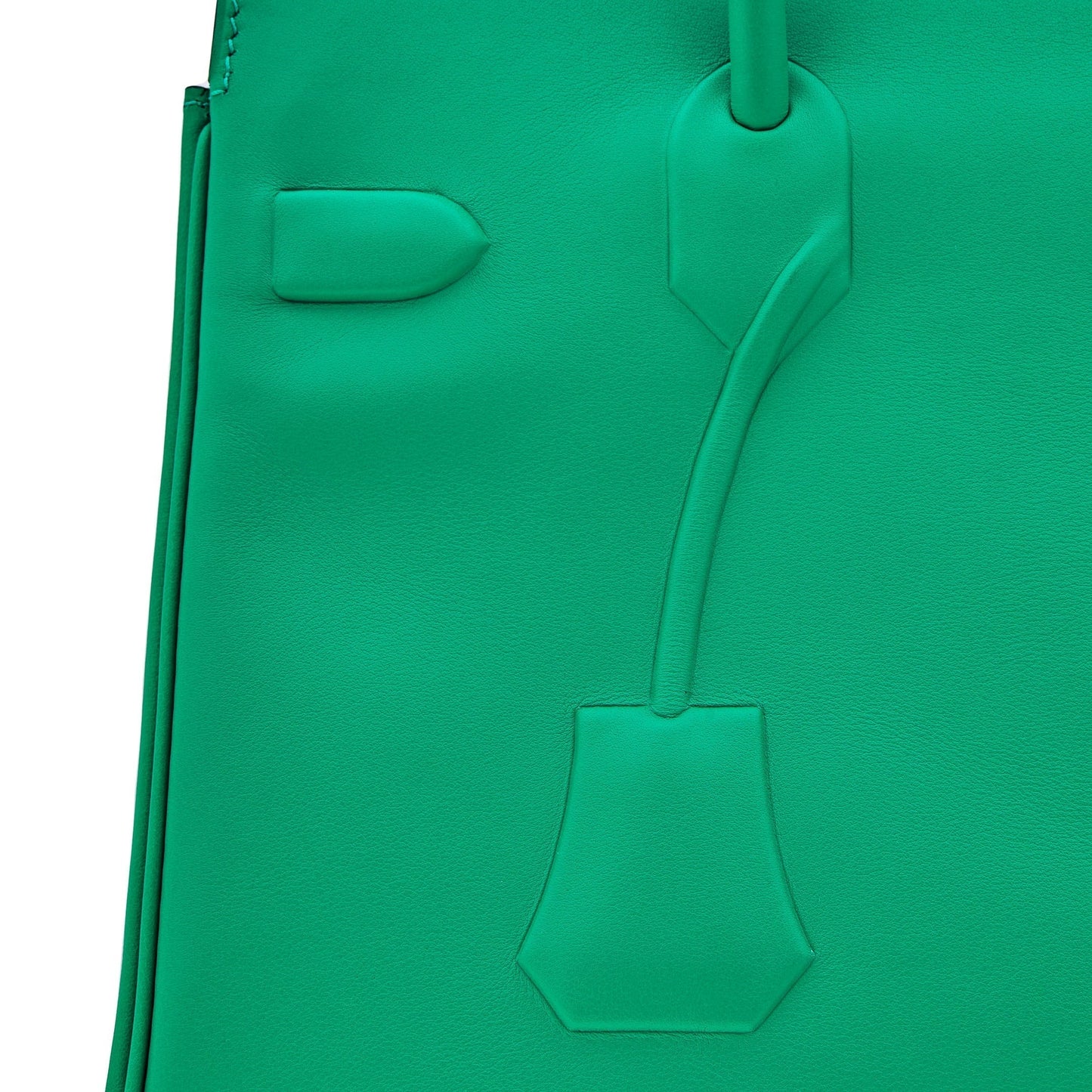 Luxury Hermes Birkin 25 Shadow Bag Menthe Swift Leather