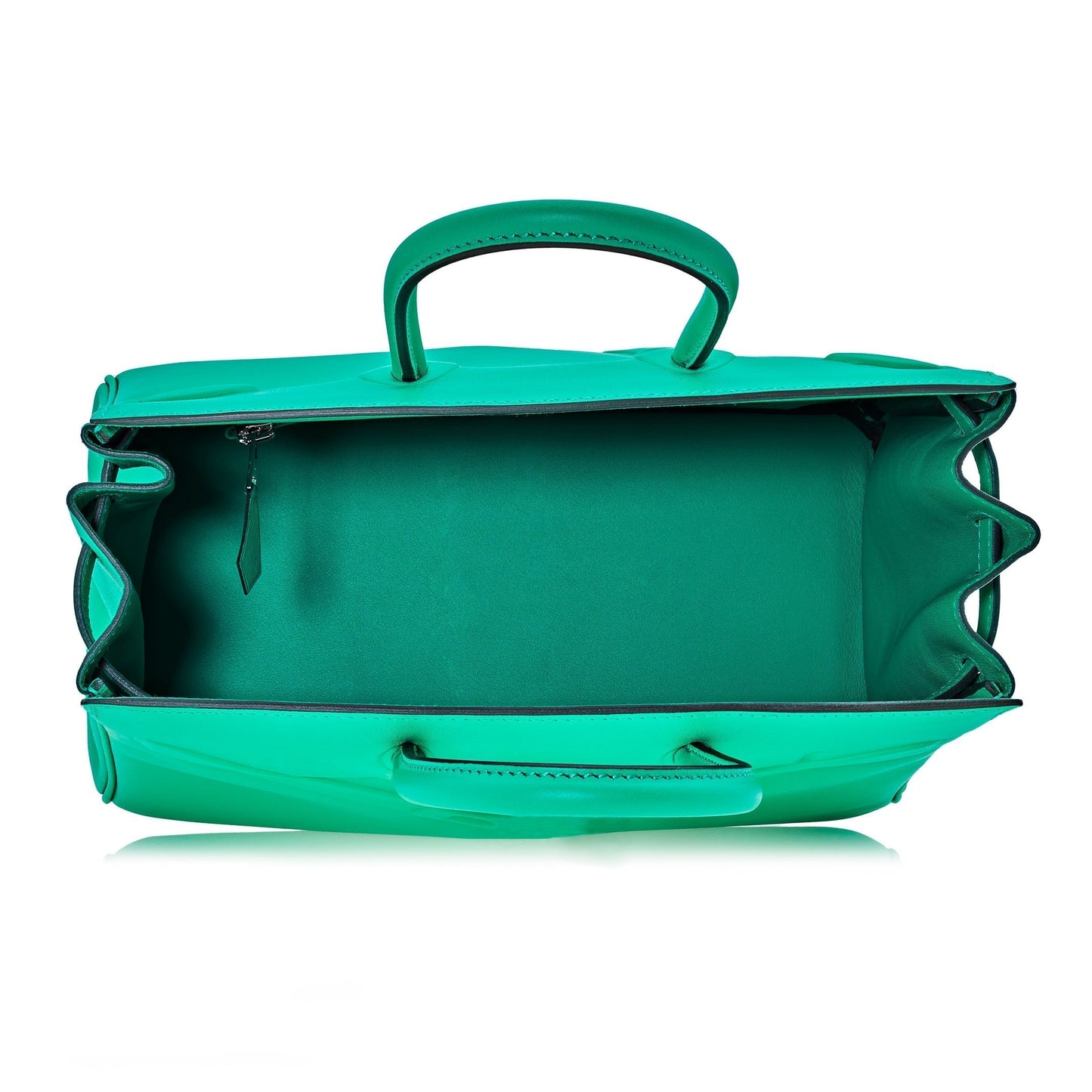 Luxury Hermes Birkin 25 Shadow Bag Menthe Swift Leather