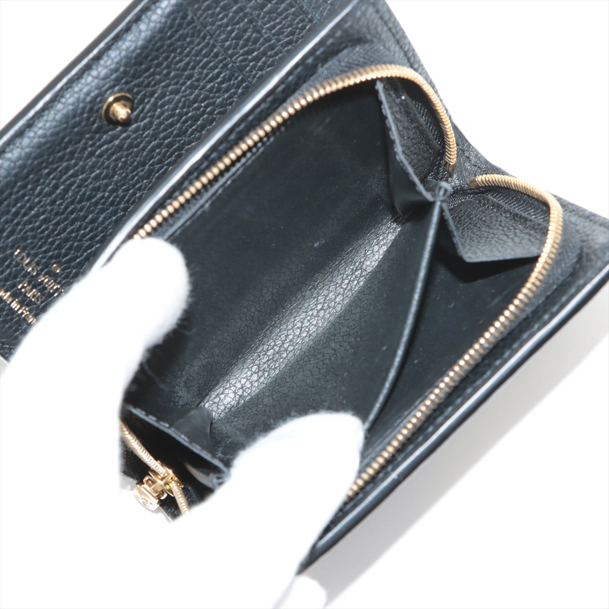 Louis Vuitton Monogram Emplant Portfolio Clair M80151 Noneir Compact Wallet
