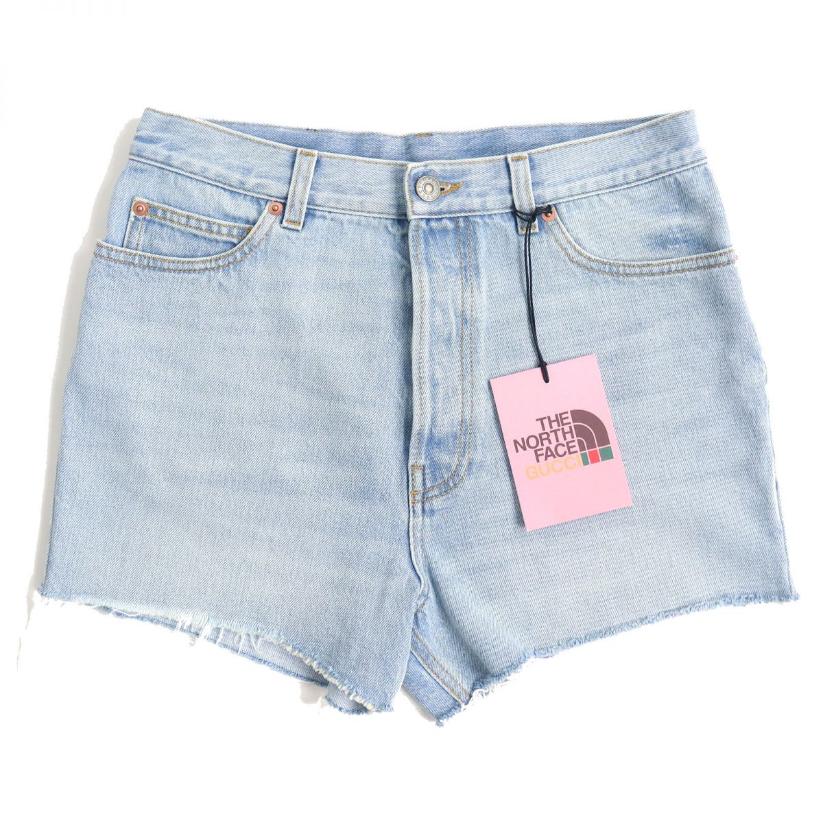 Luxury Gucci Trending 2025 x The North Face Denim Shorts Light Blue