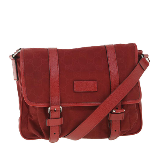 Luxury Gucci Trending 2025 GG Canvas Shoulder Bag Nylon Outlet Red
