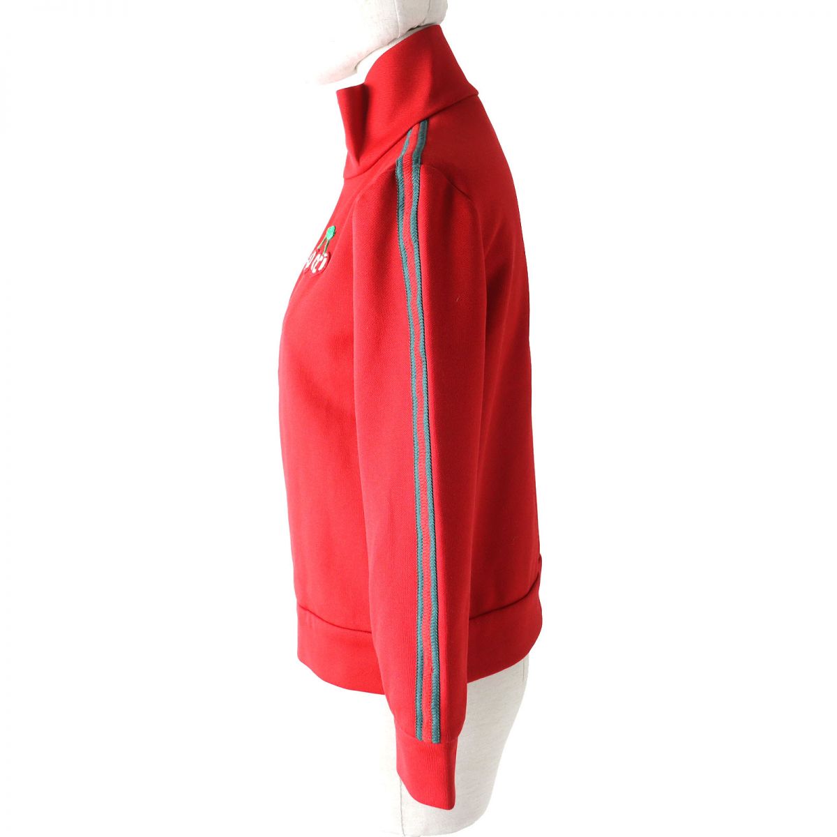 Luxury Gucci Trending 2025 Cherry Pique Track Jacket Women's XS Red Green
