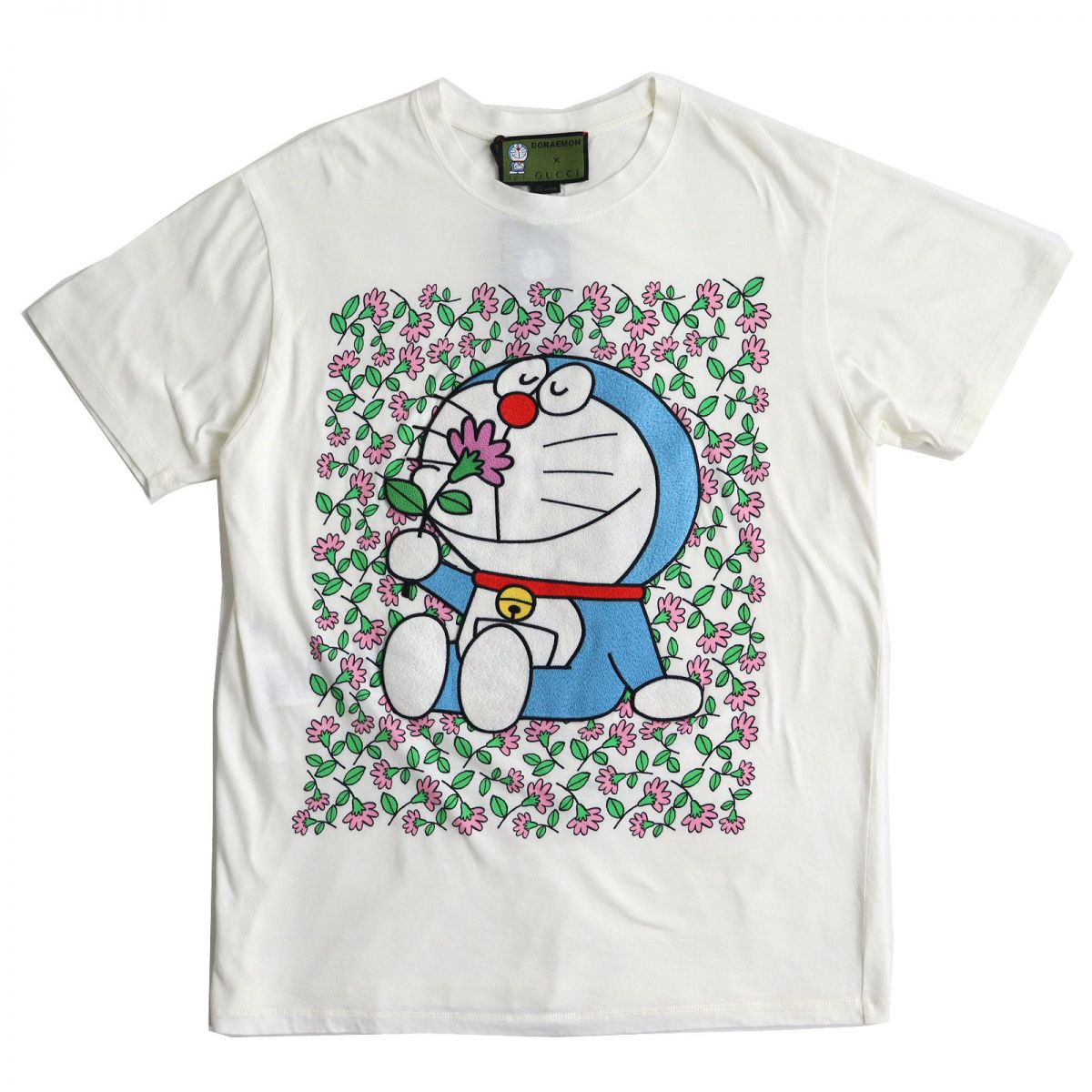 Luxury Gucci Trending 2025 Doraemon Floral Crew Neck T-Shirt XS